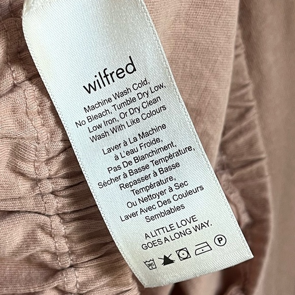 WILFRED x ARITZIA | 100% Cotton Crop Long Sleeve Top in Light Pink | Size M - Picture 5 of 6